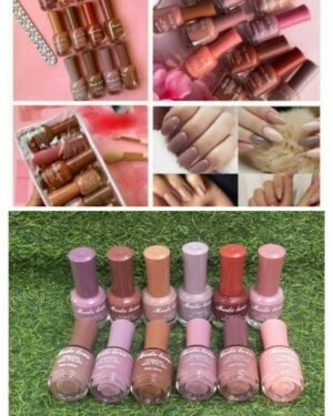 12 Pcs Chip-Resistant Nail Polish Set Multicolor