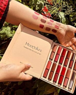 12 Pcs Velvet Glossy Lip Gloss Set Multicolor Pakistani Makeup