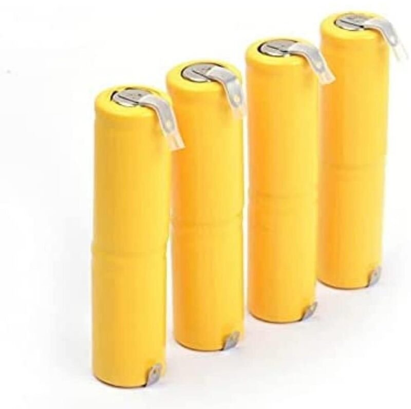 1800mAh Rechargeable AA Batteries Pack of 4 Yellow