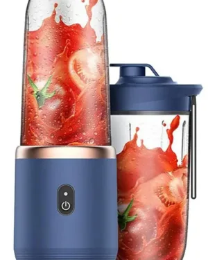 2-in-1 Electric Juicer Blender Blue ABS