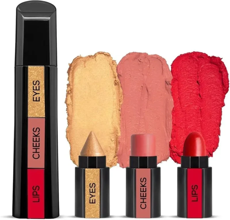 2-in-1 Lipstick Blush Red Peach Golden