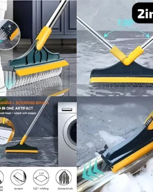 2-in-1 Toilet & Floor Cleaning Brush Multicolor ABS
