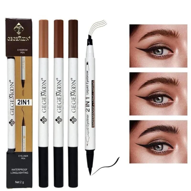 2 In 1 Waterproof Eyeliner & Eyebrow Pen 2 In 1 Waterproof Eyeliner & Eyebrow Pen