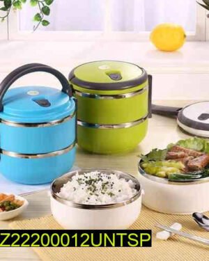 2 Layer Stainless Steel Vacuum Lunch Box Small Durable