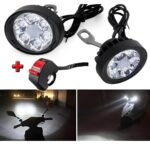 2 LED Headlight Motorcycle Universal White Waterproof ABS