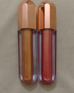 2 Pcs Liquid Glitter Eyeshadow Golden Brown Party Wear