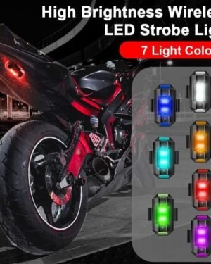 2 Pcs Multicolor LED Strobe Motorcycle Lights