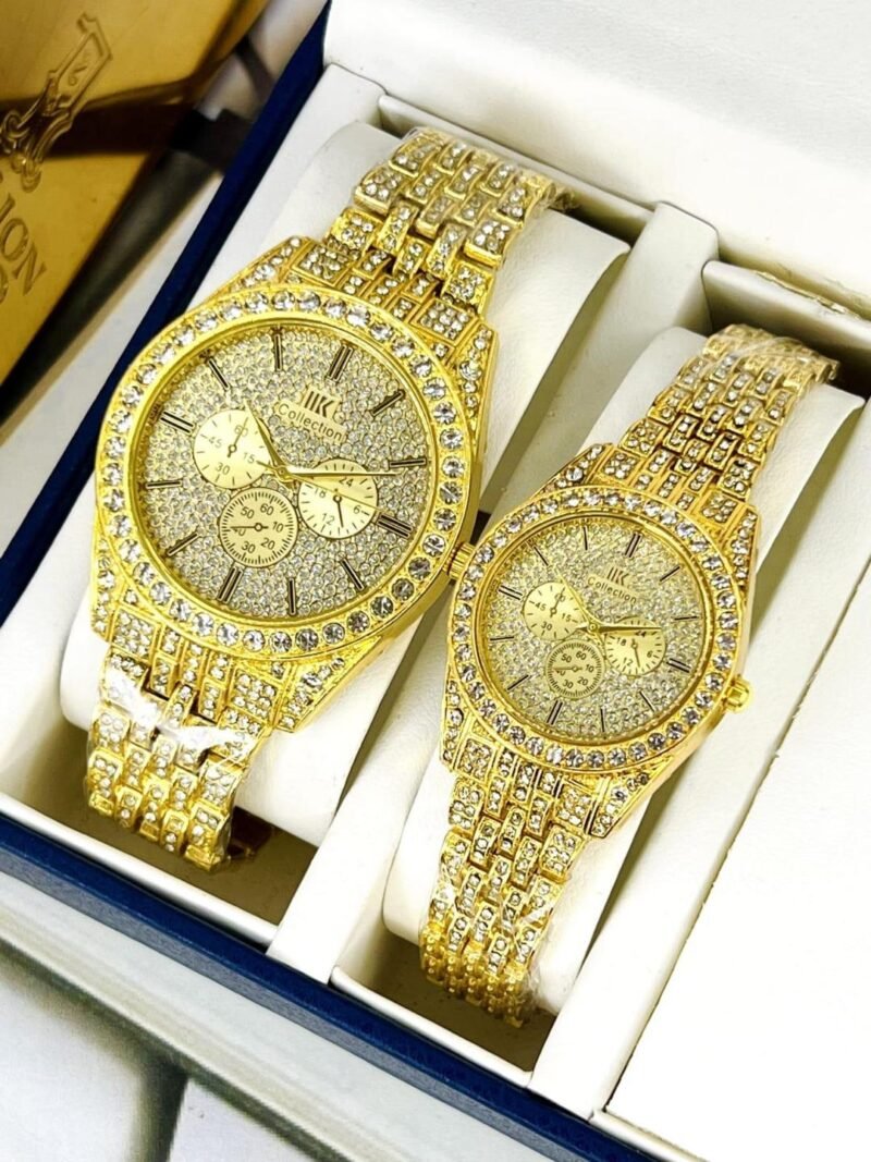 2 Pcs Stainless Steel Timepieces for Men and Women 2 Pcs Stainless Steel Timepieces for Men and Women
