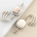 3-in-1 Fast Charging Cable Type-C Lightning Micro USB Retractable