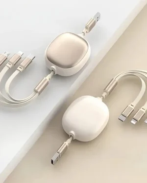 3-in-1 Fast Charging Cable Type-C Lightning Micro USB Retractable