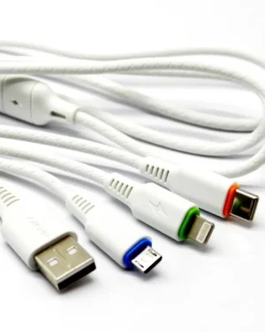 3 in 1 Fast Charging Cable White Universal