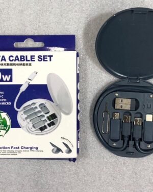 3 in 1 Fast Charging USB Cable Set Black 60W