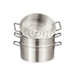 3-Layer Aluminium Steamer 32cm Silver