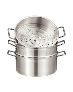 3-Layer Aluminium Steamer 32cm Silver