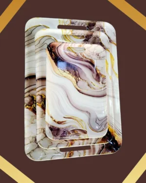 3 Pcs Tray Set Chase Melamine Serving Tray Set