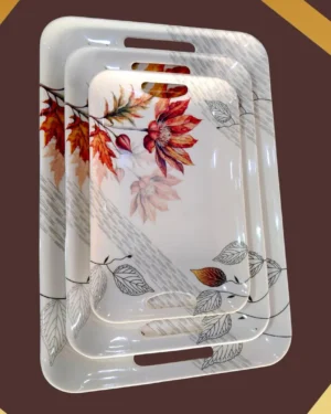 3 Pcs Tray Set Chase Melamine Serving Tray Set