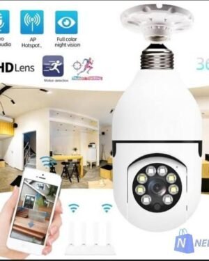 360 View Security Camera Long Range White ABS