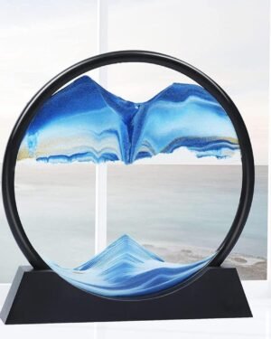 3D Blue Sand Art Decor for Home Office