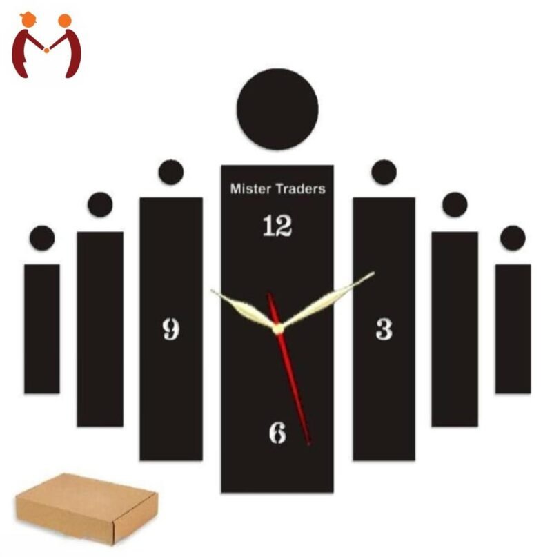 3D Wooden Wall Clock Abstract Modern Home Decor