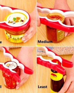 4-in-1 ABS Bottle & Jar Opener Red