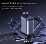 4-in-1 Car Charger Metal Black 20W Rotatable