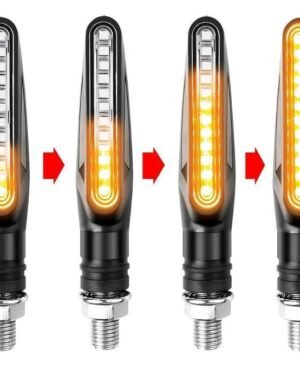 4Pcs Audi Style LED Turn Signal Yellow for Bikes