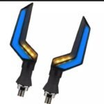 4Pcs Blue Yellow Motorcycle Turn Signals Light