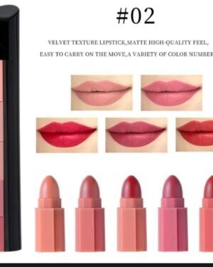 5-in-1 Matte Lipstick Set Multicolor 15g