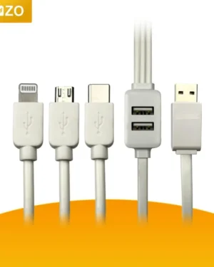 5-in-1 USB Charging Cable White C Type B Type