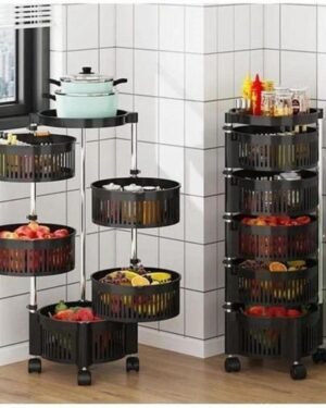 5-Tier Rotating Fruit Basket for Kitchen Storage