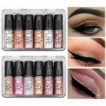 6 Pcs Glitter Eyeliner Set Waterproof Smudge Proof