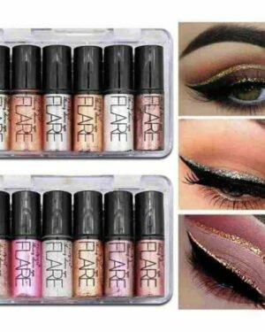 6 Pcs Glitter Eyeliner Set Waterproof Smudge Proof