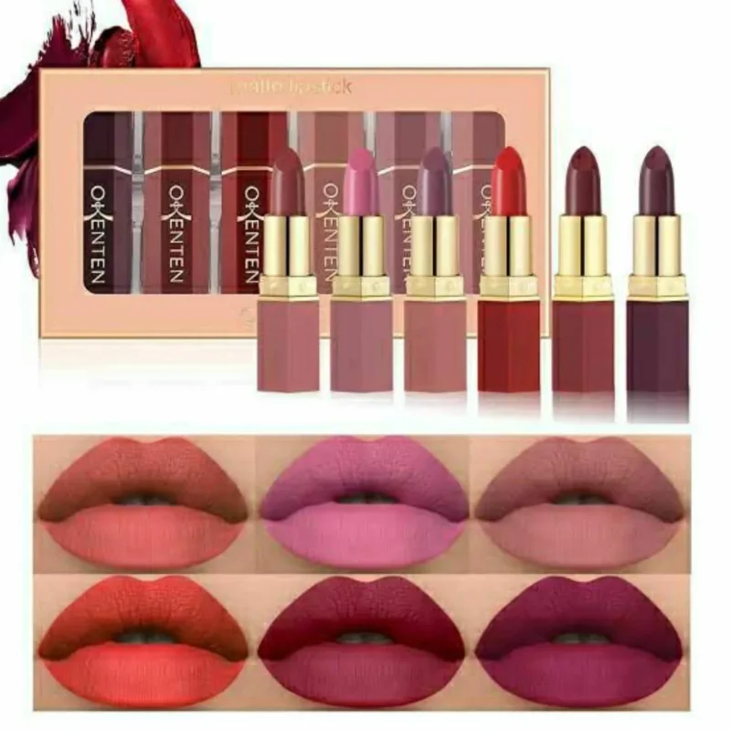 6 Pcs High Pigmented Velvety Texture Lipsticks