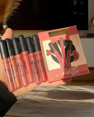 6 Pcs Matte Lip Gloss Set - Bold High Pigment Creamy Finish