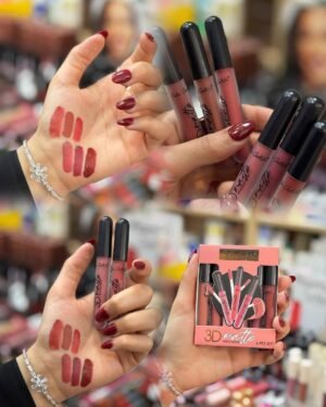 6 Pcs Matte Lip Gloss Set - Velvet Finish
