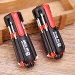 8-in-1 Stainless Steel Screwdriver Set Portable Black