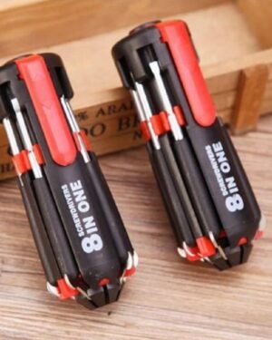 8-in-1 Stainless Steel Screwdriver Set Portable Black