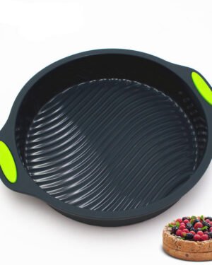 9 Inch Silicone Cake Mold with Green Handles