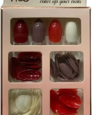96 Pcs Multicolor Acrylic Fake Nails for Nail Art