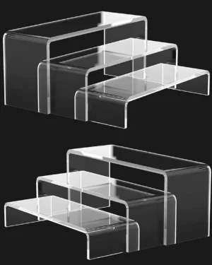 Acrylic Display Riser Stands for Jewlerry, Cosmetics and Action Figure Showcase