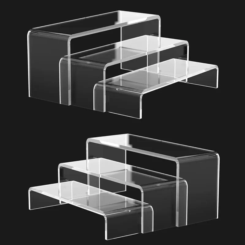 Acrylic Display Riser Stands for Jewlerry, Cosmetics and Action Figure Showcase