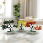 Artificial Bonsai Trees Set of 3 for Home Decor