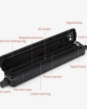 Automatic Vacuum Food Sealer Stainless Steel Compact Lightweight