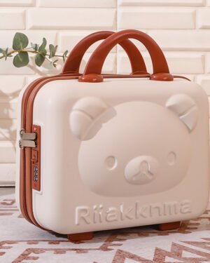 Bear Mini Luggage 14inch Off-white Cosmetic Case