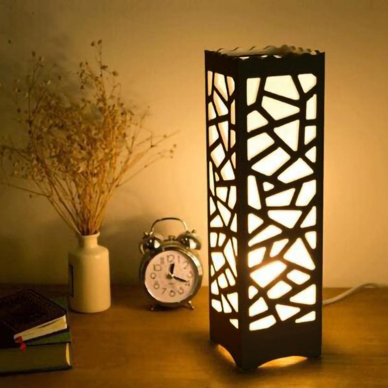 Big Wooden Laser Cut LED Night Lamp Big Wooden Laser Cut LED Night Lamp
