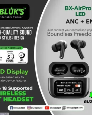 Black Airpods with Active Noise Cancellation & Long-Lasting Battery - 1 Pcs