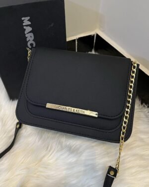Black Crossbody Bag for Girls Stylish Chain Shoulder Bag