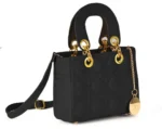 Black Embroidered Crossbody Bag for Girls, Stylish & Lightweight