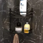 Black Iron Bathroom Shelf 1 Pc Durable