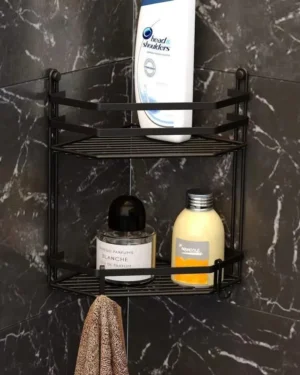 Black Iron Bathroom Shelf 1 Pc Durable